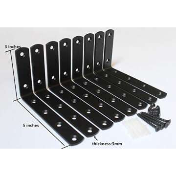 Heavy Duty L Corner Brackets - Perfect for Shelving & Decor