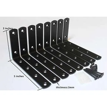 Heavy Duty L Corner Brackets - Perfect for Shelving & Decor