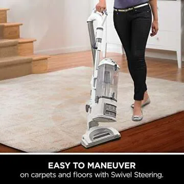 Shark NV358 Navigator Lift-Away Professional Bagless Upright Vacuum Cleaner, HEPA Filter, Powerful & Lightweight, Clean Carpet, Hard Floor & Above Floor, Crevice Tool, Dusting & Pet Power Brush, White