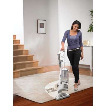 Shark NV358 Navigator Lift-Away Professional Bagless Upright Vacuum Cleaner, HEPA Filter, Powerful & Lightweight, Clean Carpet, Hard Floor & Above Floor, Crevice Tool, Dusting & Pet Power Brush, White