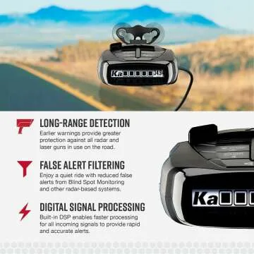 Cobra RAD 480i Radar Detector with Bluetooth & Long Range