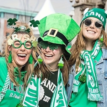 Me&Hz Green Dangle Tassel Earrings for St. Patrick's Day