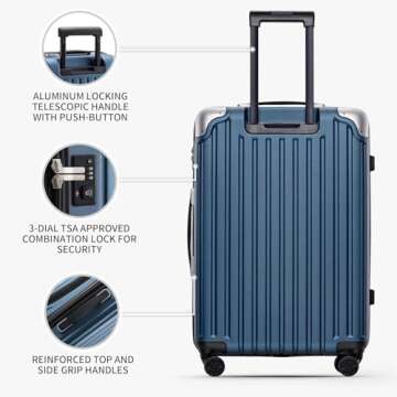 LEVEL8 Grace Luggage Set – Durable Hardshell Suitscases