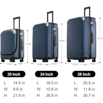 LEVEL8 Grace Luggage Set – Durable Hardshell Suitscases