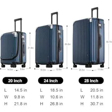 LEVEL8 Grace Luggage Set – Durable Hardshell Suitscases
