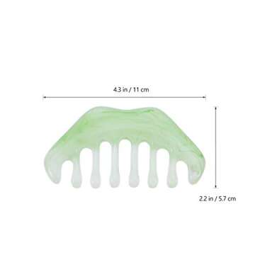 Healifty Resin Massage Comb Set - Natural Jade Gua Sha Tools for Head Care