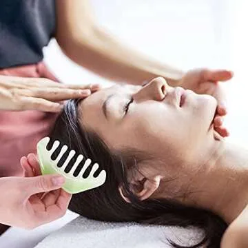 Healifty Jade Massage Combs - 3Pcs for Relaxation