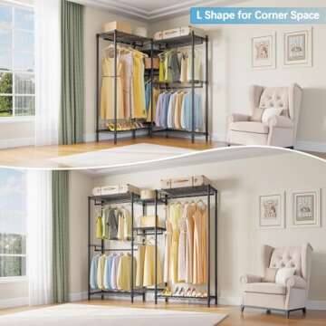 Vipek Heavy Duty Clothes Rack 750lbs Capacity Stylish Organization