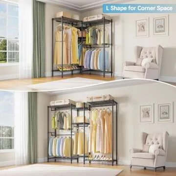 Vipek Heavy Duty Clothes Rack 750lbs Capacity Stylish Organization