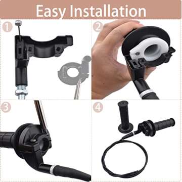 LAXEEM 7/8" Twist Throttle Handle Grips for Dirt Bikes