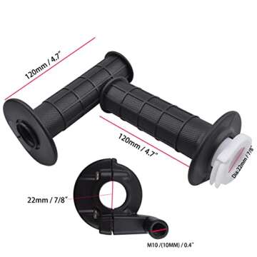 LAXEEM 7/8" Twist Throttle Handle Grips for Dirt Bikes