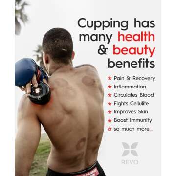 REVO The Original 4-in-1 Smart Cupping Therapy Massager, Red Light Therapy for Targeted Pain Relief, Knots, Aches, Muscle Soreness, Circulation & Tighter Skin, Portable Electric Massager- 2 Pack