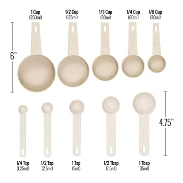 Beille 10pc Eco-Friendly Measuring Cups Spoons Set