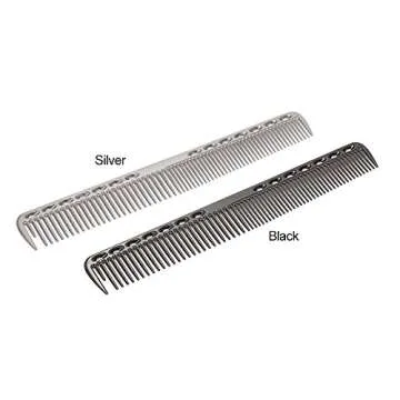 Anself Hair Comb Hair Salon Hairdressing Comb Metal Hair Cutting Comb (Sliver)