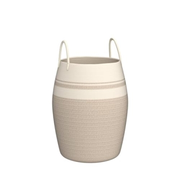 Stylish Cotton Rope Laundry Hamper | OIAHOMY 25.6"