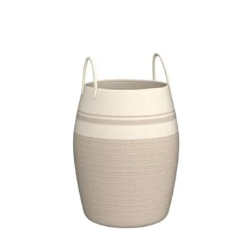 Stylish Cotton Rope Laundry Hamper | OIAHOMY 25.6"