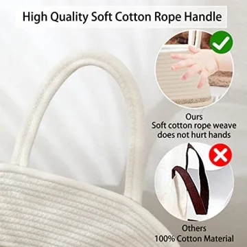 Stylish Cotton Rope Laundry Hamper | OIAHOMY 25.6"