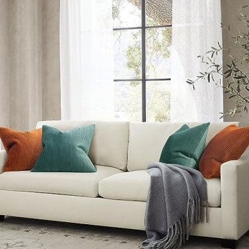 YCOLL Burnt Orange Velvet Pillow Covers 22x22 Set of 2