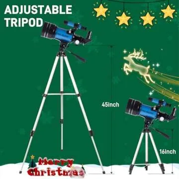 Astronomy Beginner Telescope - 70mm Aperture Refractor