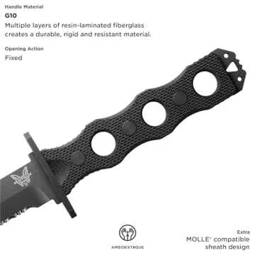 Benchmade - SOCP 185 Tactical Knife with Black G10 Handle (185SBK)