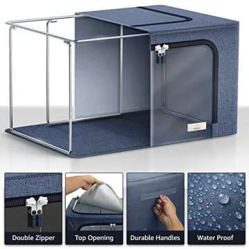 Sorbus Storage Bins with Metal Frame - Stylish & Practical