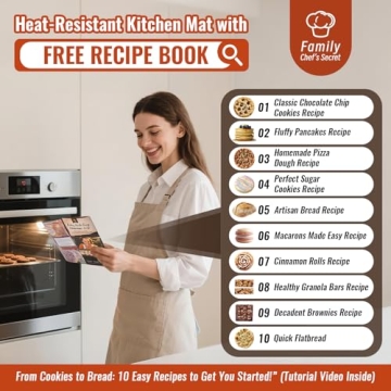 Silicone Baking Mat with Recipes for Easy Non-Stick Baking