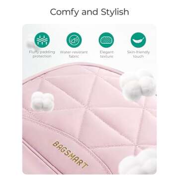 BAGSMART Travel Jewelry Case Jewelry Organizer Storage Roll Rings Necklaces Earrings Bracelets Brooches Watch Large Portable Black