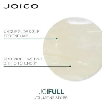 JoiFULL Volumizing Styler | For Fine, Thin Hair | Add Instant Body | Long-Lasting Volume & Texture | Protect Against Pollution | With Rice Protein & Bamboo Extract | 3.38 Fl Oz