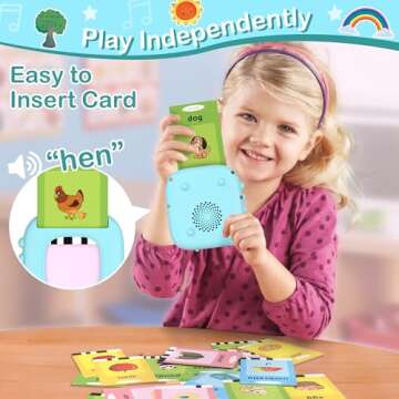 Talking Flash Cards for Toddlers 1-3 Educational Learning Toy