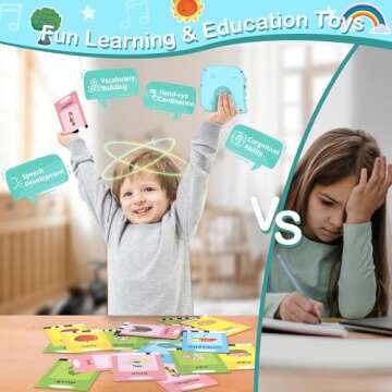 Talking Flash Cards for Toddlers 1-3 Educational Learning Toy