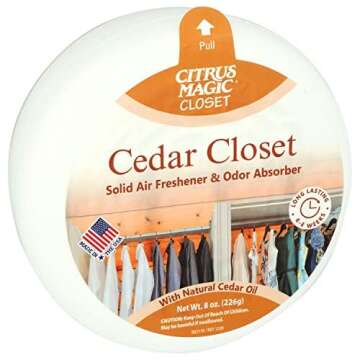 Citrus Magic For Closets Odor Absorbing Solid Air Freshener, Cedar Closet, 8-Ounce, Pack of 1 (61600...