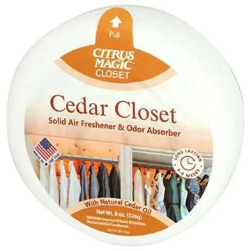 Citrus Magic For Closets Odor Absorbing Solid Air Freshener, Cedar Closet, 8-Ounce, Pack of 1 (616000000)