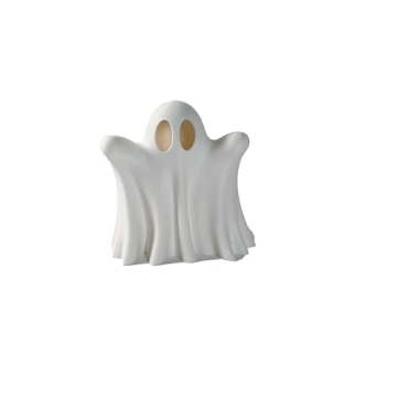 LED Tea Light Halloween Ghost Decoration - Spooky Candle Holder for Home & Party