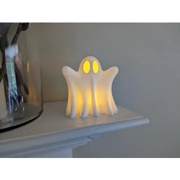 LED Tea Light Halloween Ghost Decoration Spooky Candle Holder