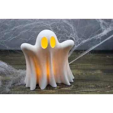 LED Tea Light Halloween Ghost Decoration Spooky Candle Holder