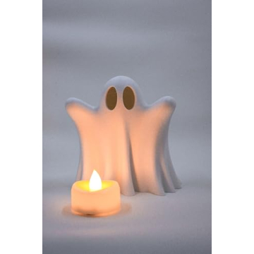 LED Tea Light Halloween Ghost Decoration Spooky Candle Holder