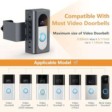 QIBOX Anti-Theft Video Doorbell Mount Compatible with Ring/Blink Video Doorbell 4/3/3 Plus/2/1/(2020...