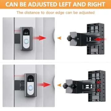 QIBOX Anti-Theft Video Doorbell Mount Compatible with Ring/Blink Video Doorbell 4/3/3 Plus/2/1/(2020 Release), Adjustable No-Drill Mounting Bracket Adapter Holder Accessories, Gray