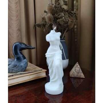 Statue Soy Wax Scented Candle for Home Decoration Wedding Christmas Birthday (Venus Candle)