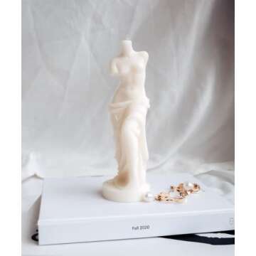 Statue Soy Wax Scented Candle for Home Decoration Wedding Christmas Birthday (Venus Candle)