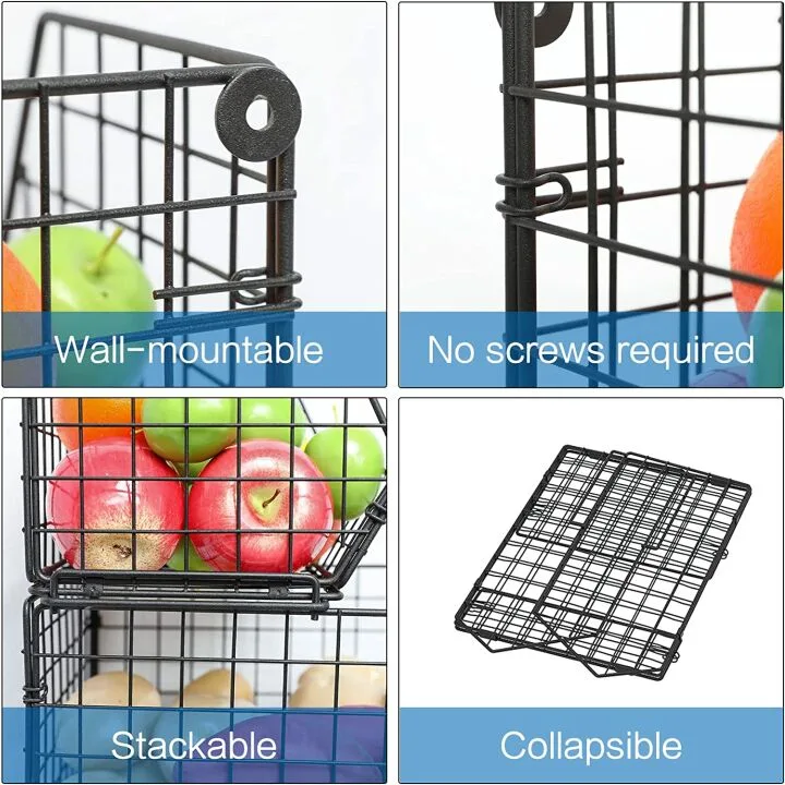 Stackable 3-Tier Kitchen Storage Basket