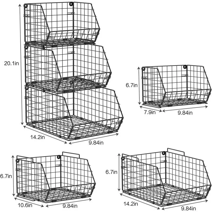 Stackable 3-Tier Kitchen Storage Basket