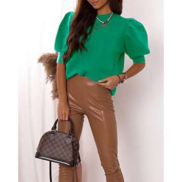 Trendy Women's Puff Sleeve Sweater Tops for Every Occasion