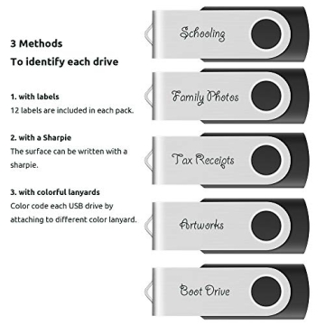 10-Pack Enfain 16GB USB Flash Drives for Easy Data Storage