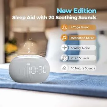 Reacher Sound Machine Alarm Clock: 20 Soothing Features