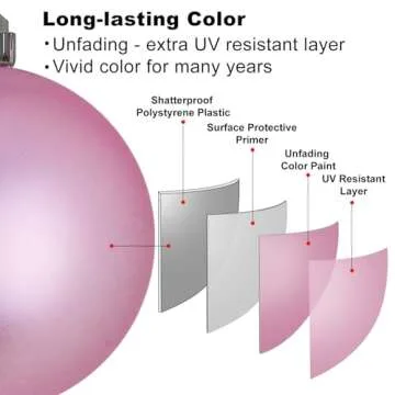 GameXcel 24Pcs Christmas Balls Ornaments for Xmas Tree - Shatterproof Christmas Tree Decorations Medium Size Hanging Ball Pink 2.5 inch x 24 Pack inch