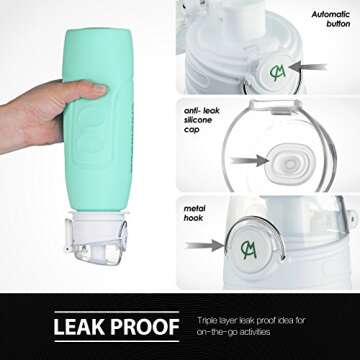 CHICMODA Collapsible Water Bottle - BPA-Free, Leak-Proof