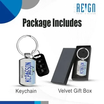 Personalized Missouri License Plate Keychain Gift