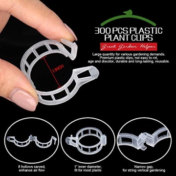 FANDAMEI 300 PCS Plant Support Clips for Gardeners