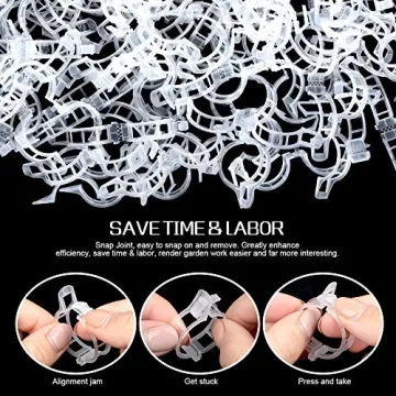 FANDAMEI 300 PCS Plant Support Clips for Gardeners